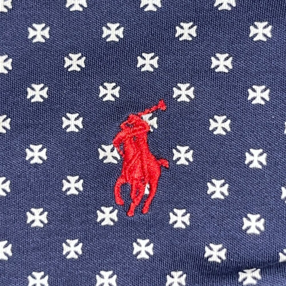 POLO RALPH LAUREN  Iron Cross Print Polo Shirt - EUC - Men's Large - Classic Fit - Picture 8 of 13